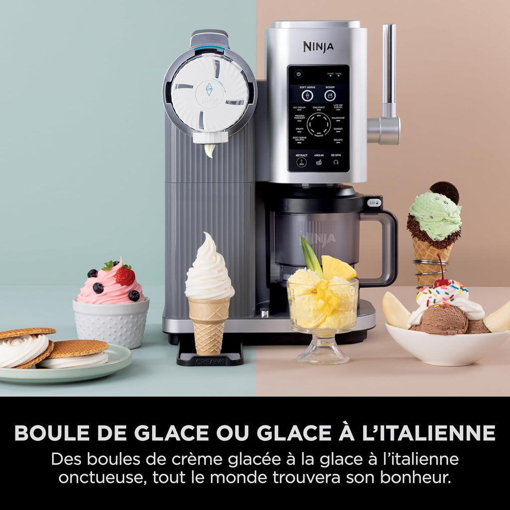CREAMi Scoop et Swirl Machine a Glace et Sorbetière, 13 modes, Avec 2 pots, NC701EU