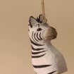 Zèbre en bois décoration intérieure artisanale fait main ornement animal