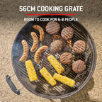 Bar-B-Kettle barbecue à charbon (2026) / couvercle et cuve émaillés, thermomètre intégré, bac à cendres