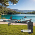 Planche de Stand-up Paddle Gonflable Adulte 2-en-1, Siege Paddle détachable, Pompe, 3 Ailerons