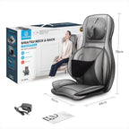 Siège Massant Shiatsu avec Compression et Roulement - Masseur de Dos avec Chaleur