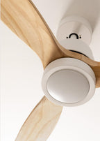 WINDSTYLANCE NATURAL WOOD, Ventilateur de plafond avec lumière, Wifi et télécommande, 6 vitesses