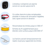 Système de clôture enterrée adapté aux chiens têtus, avec correction statique haute intensité