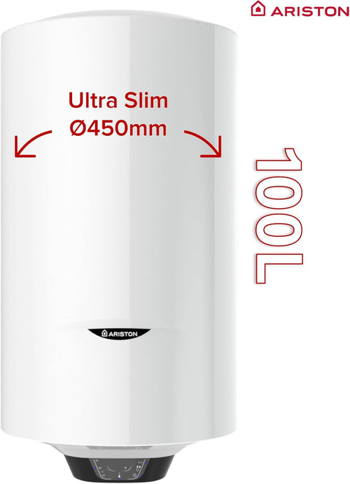 Ariston PRO1 ECO 100L - Chauffe-eau Électrique Vertical Mural Ø450 mm