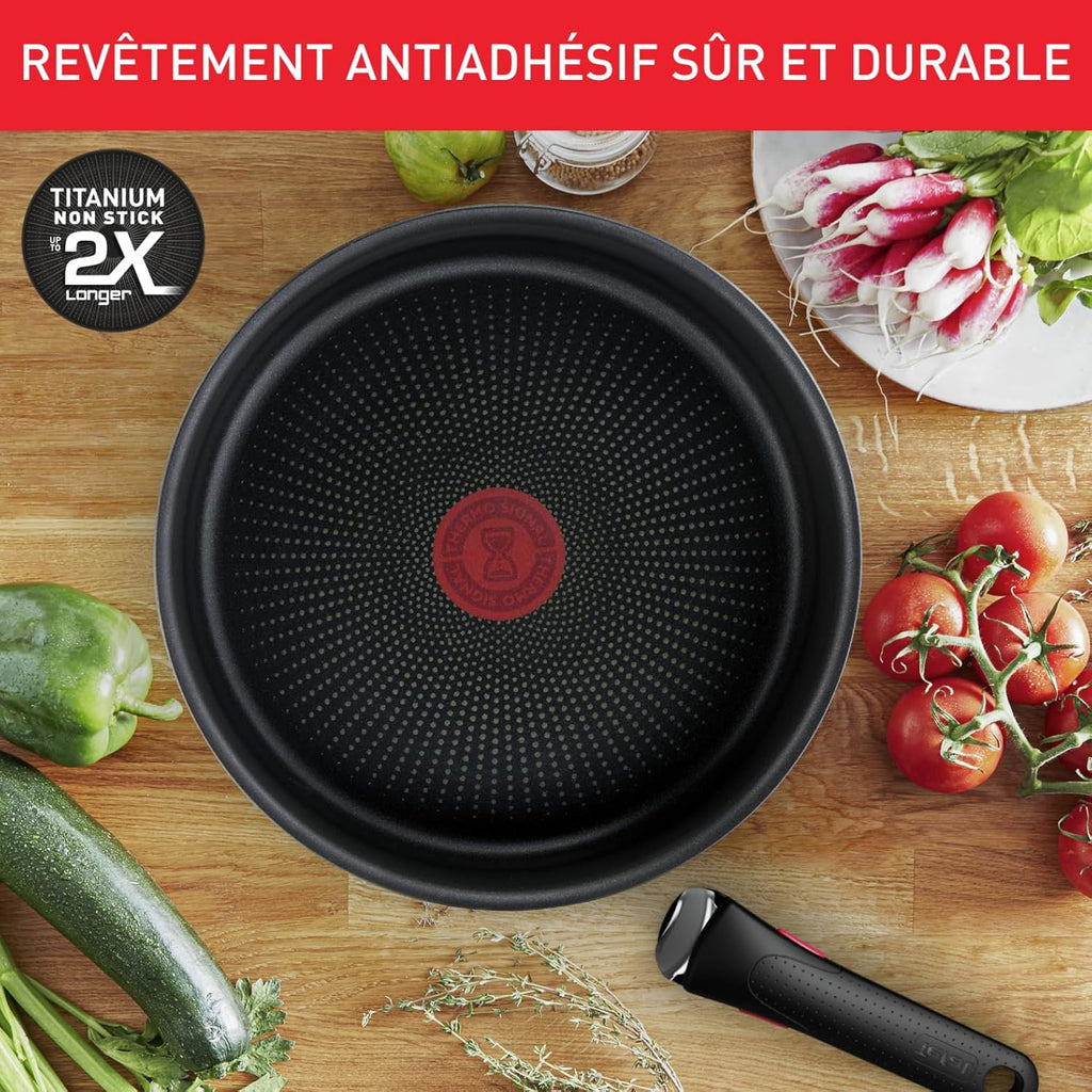 Ingenio Batterie cuisine 20 pcs, Acier inoxydable, Compatible lave-vaisselle, Emotion L897SJ04
