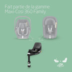 FamilyFix 360 i-Size, Base de Siège-auto pivotant, ISOFIX, Verrouillage rotation TravelSafe