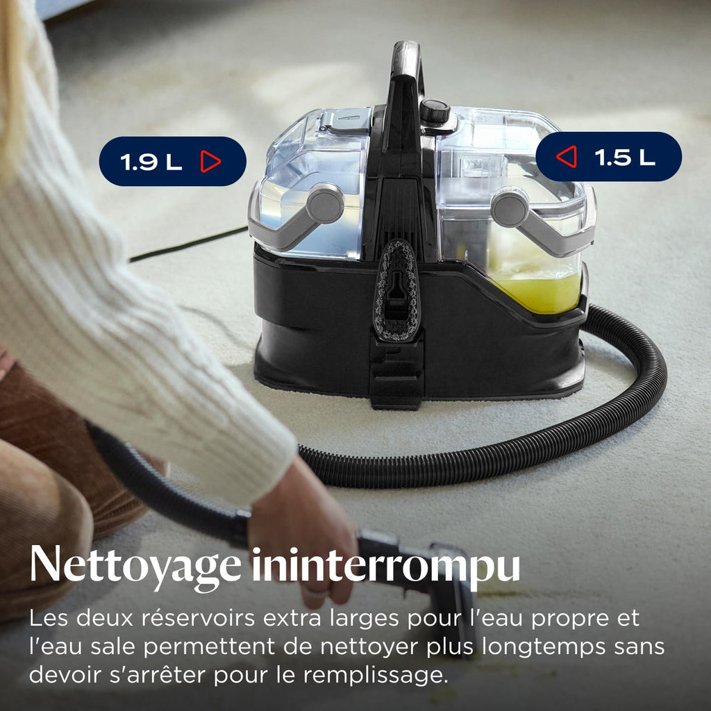 SpotClean HydroSteam, Shampouineuse Canapé, Moteur Puissant de 1000W, 3689N