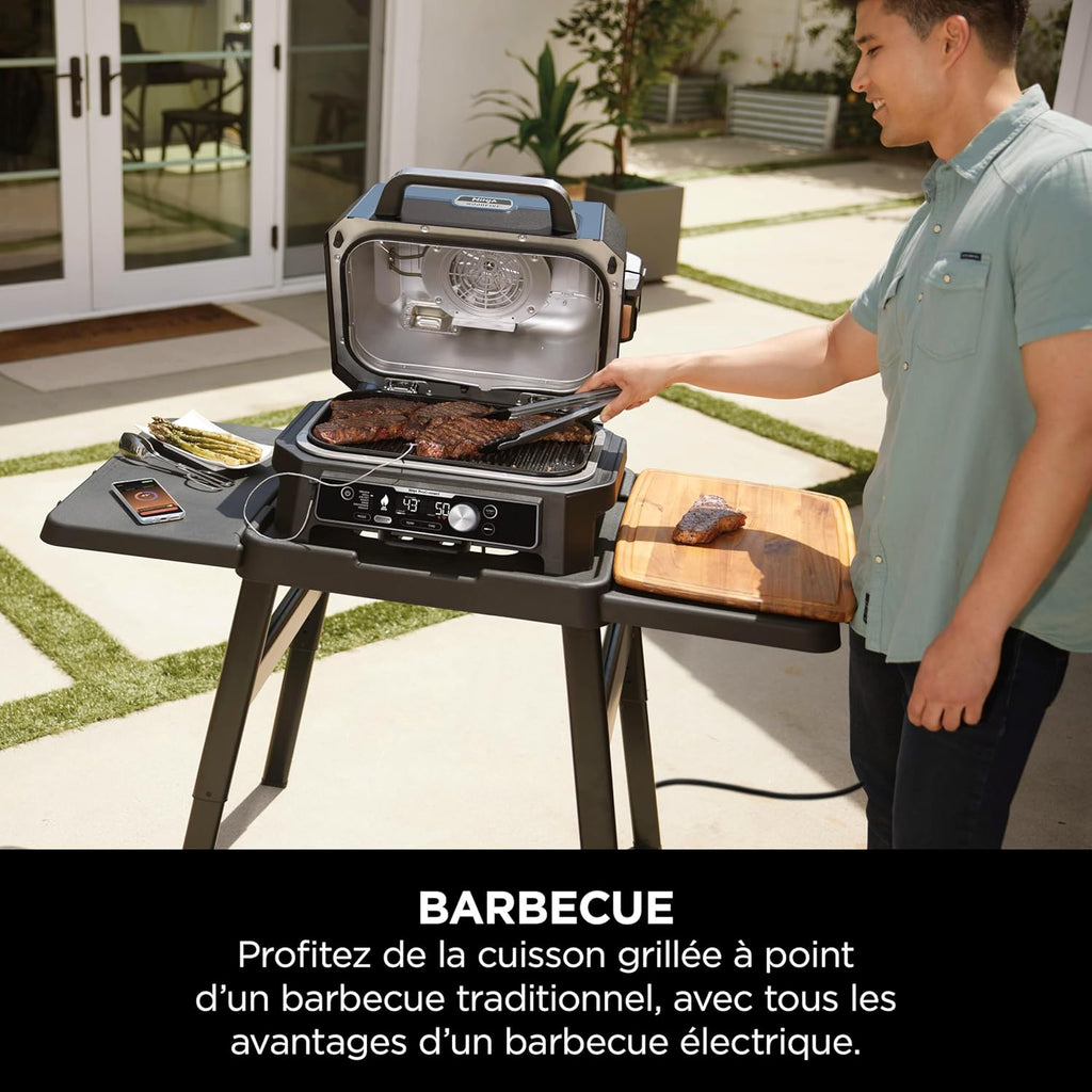 Woodfire Pro Connect XL Barbecue Électrique & Fumoir avec Contrôle d'Application, 7-en-1, OG901EUAMZ