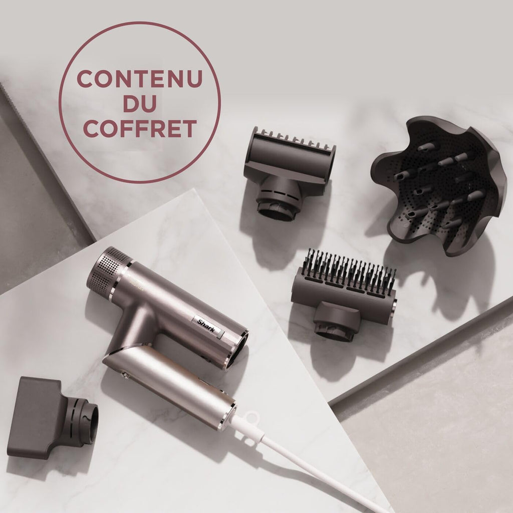 Sèche-cheveux ionique portable SpeedStyle Pro Flex : HD542EU, livré avec 4 accessoires de coiffage, technologie ionique négative