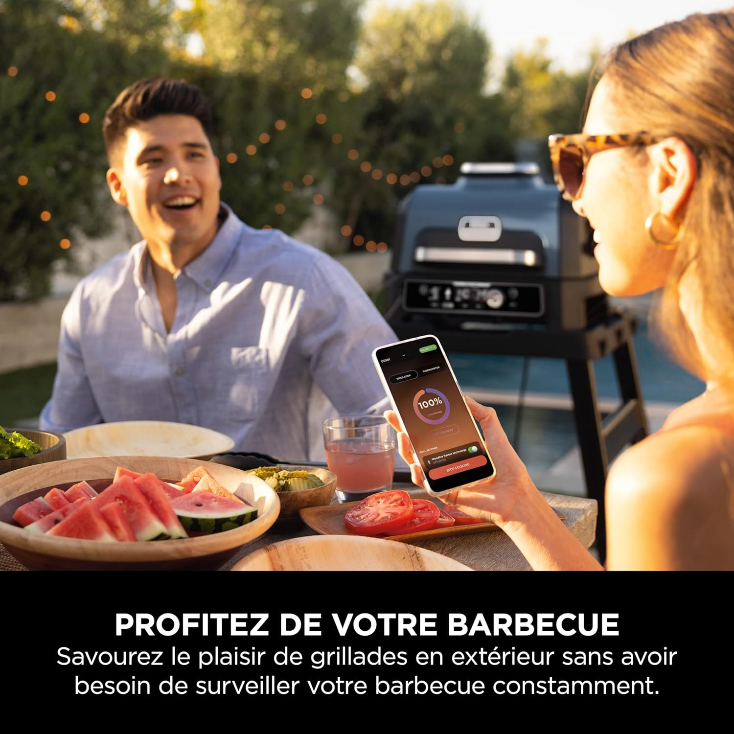 Woodfire Pro Connect XL Barbecue Électrique & Fumoir avec Contrôle d'Application, 7-en-1, OG901EUAMZ