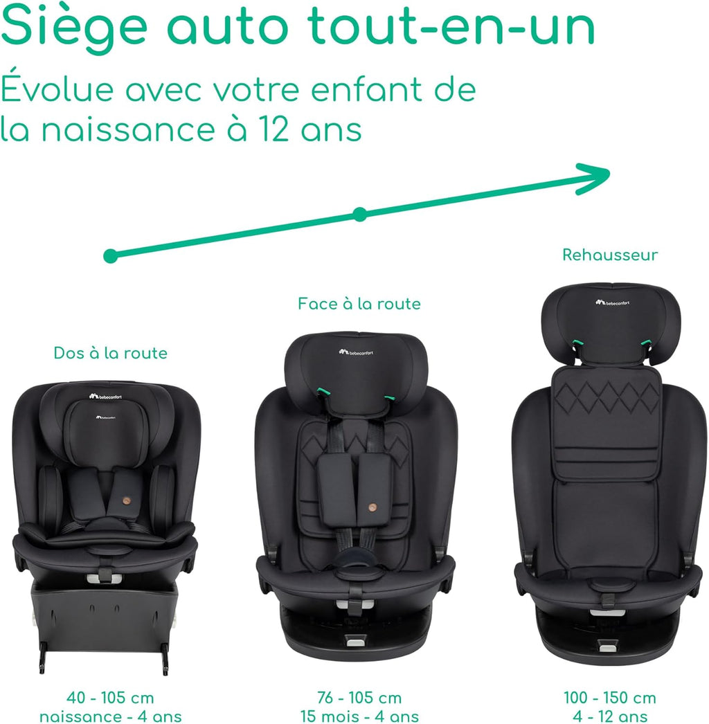 RevolveFix 360 i-Size, Siège Auto Pivotant 360, Siège Auto ISOFIX, Top Tether, 6 Positions Inclinaison