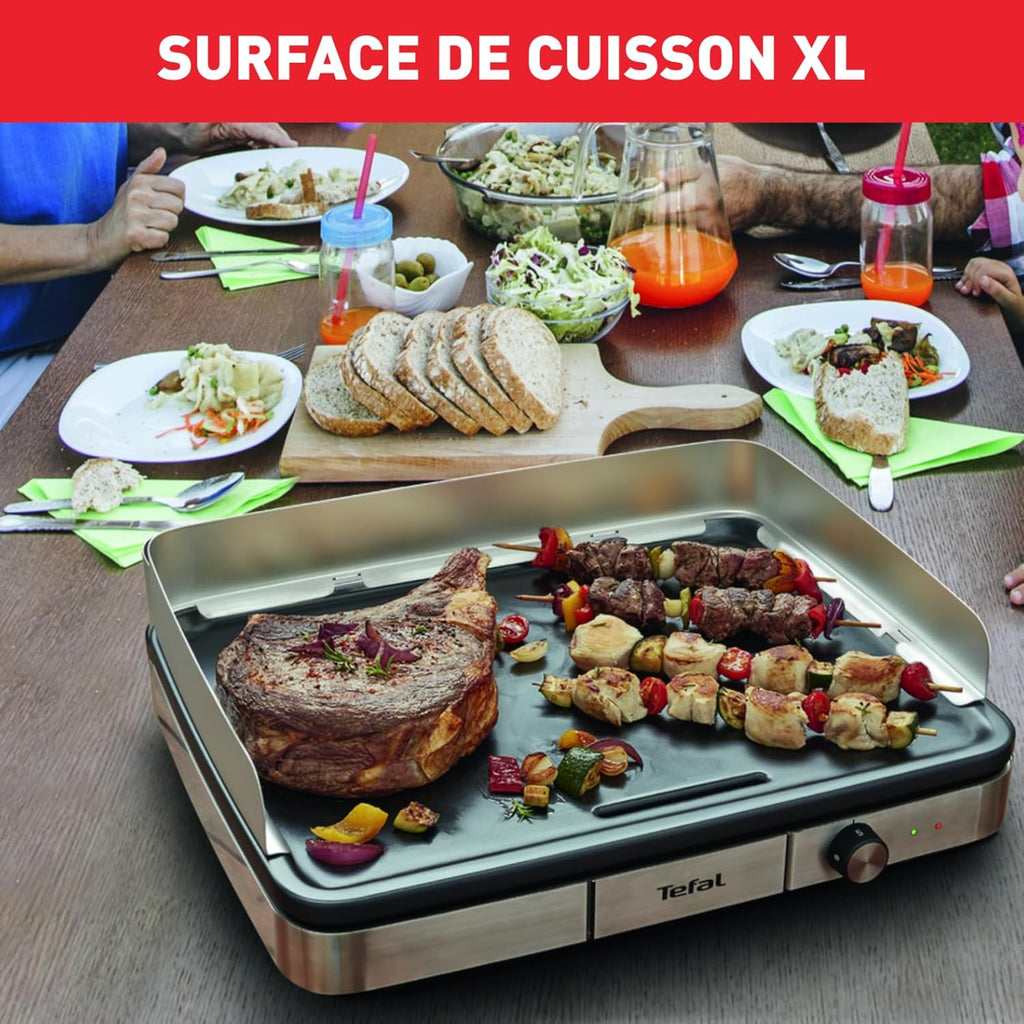 Maxi Plancha électrique avec protection contre les éclaboussures et Thermostat réglable CB690D12
