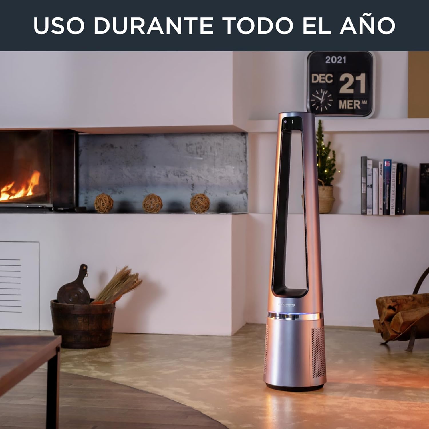 Eclipse 2-en-1 Ventilateur purificateur, Oscillation, 12 vitesses, Minuteur, QU5030F0