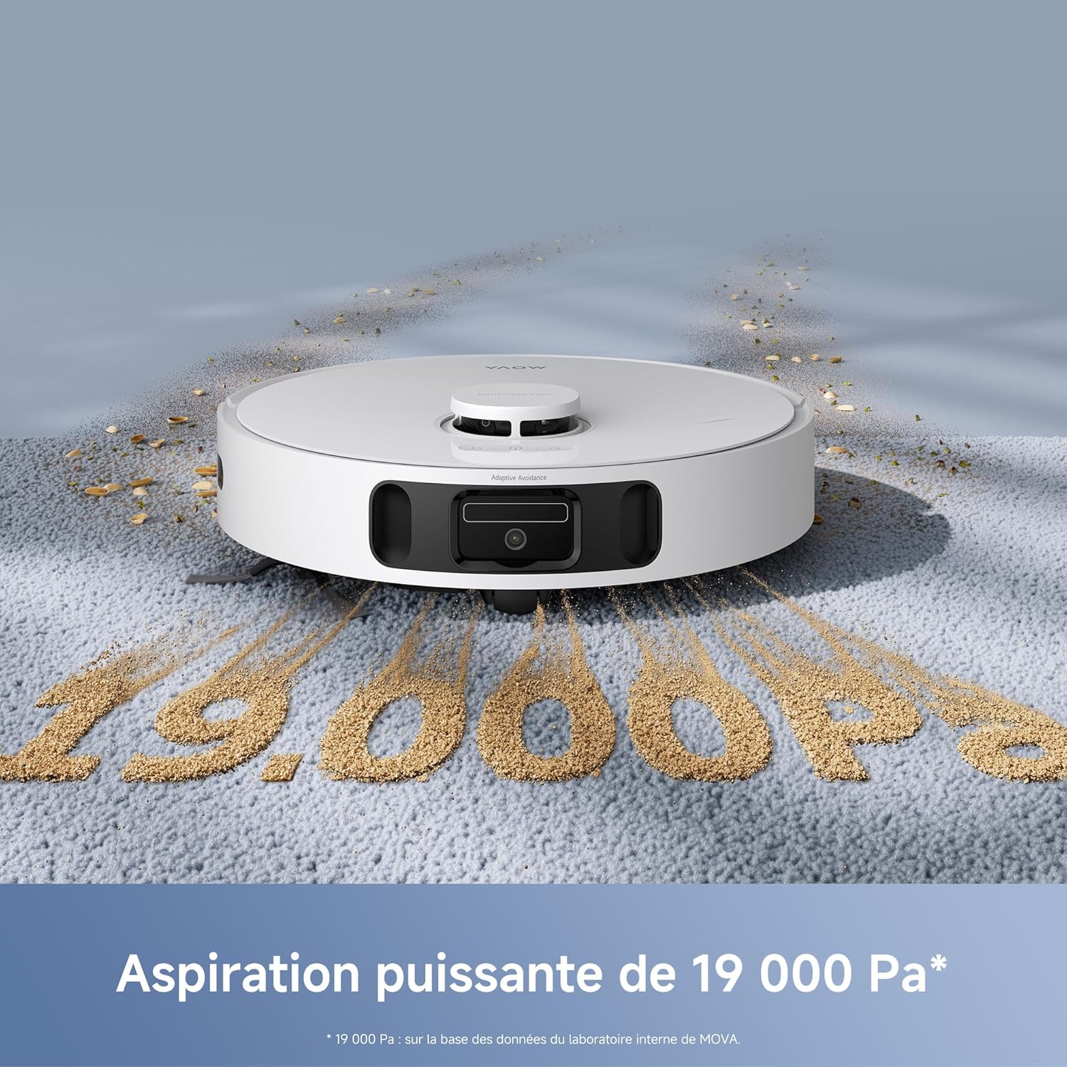 Robot aspirateur et Laveur à vidage Auto E40 Ultra avec Aspiration de 19 000 Pa, Brosse latérale Anti-nœuds
