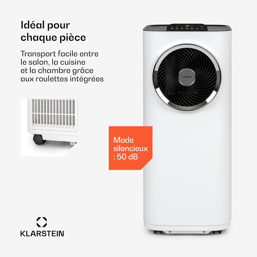 Kraftwerk Smart 12K Climatiseur Mobile - 12,000 BTU, WiFi & App Control, Ventilation 3 Niveaux
