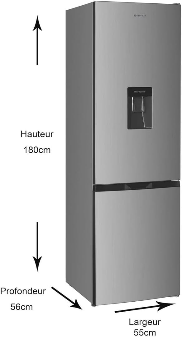 Refrigerateur combiné, congélateur bas, GCB262SL Silver, Capacité 262L, Classe E