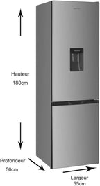 Refrigerateur combiné, congélateur bas, GCB262SL Silver, Capacité 262L, Classe E