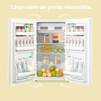RCD93WH2(E) Réfrigérateur à une porte, 93 L, Contrôle de la température, Silencieux