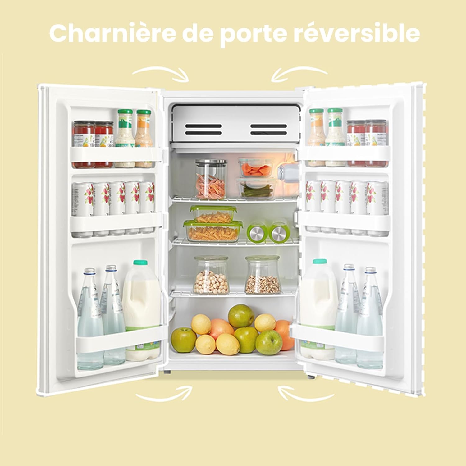 RCD93WH2(E) Réfrigérateur à une porte, 93 L, Contrôle de la température, Silencieux