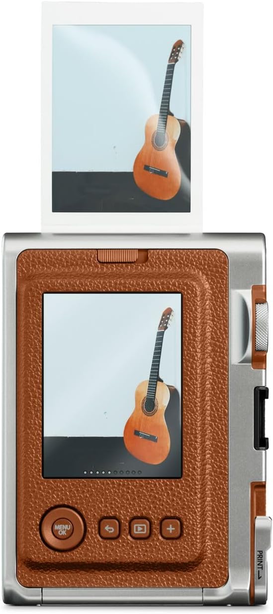 Mini Evo Marron Appareil Photo et imprimante avec écran LCD de 2,7 Pouces