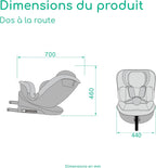 RevolveFix 360 i-Size, Siège Auto Pivotant 360, Siège Auto ISOFIX, Top Tether, 6 Positions Inclinaison