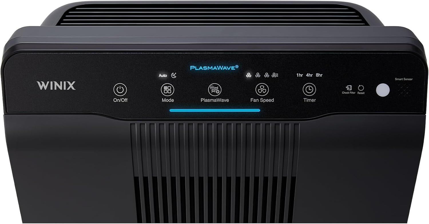 Purificateur d'Air 5500-2, HEPA & Charbon Actif PlasmaWave, Capteur Intelligent, Mode Auto, Noir