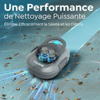 Pleco S1 Robot Piscine sans Fil, 80 Min d'Autonomie, Double Moteur Aspirateur Piscine Hors Sol
