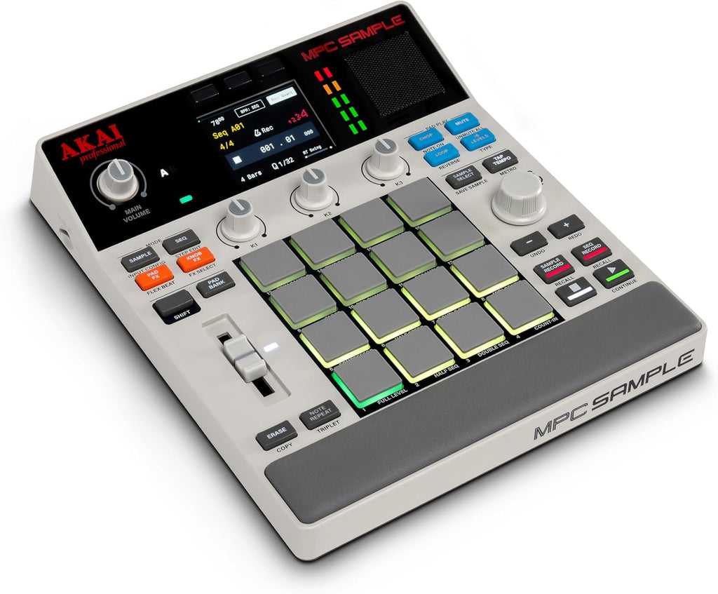 Professional MPC Sample - Portable Autonome avec Batterie Rechargeable, USB-C, Haut-Parleur et Micro