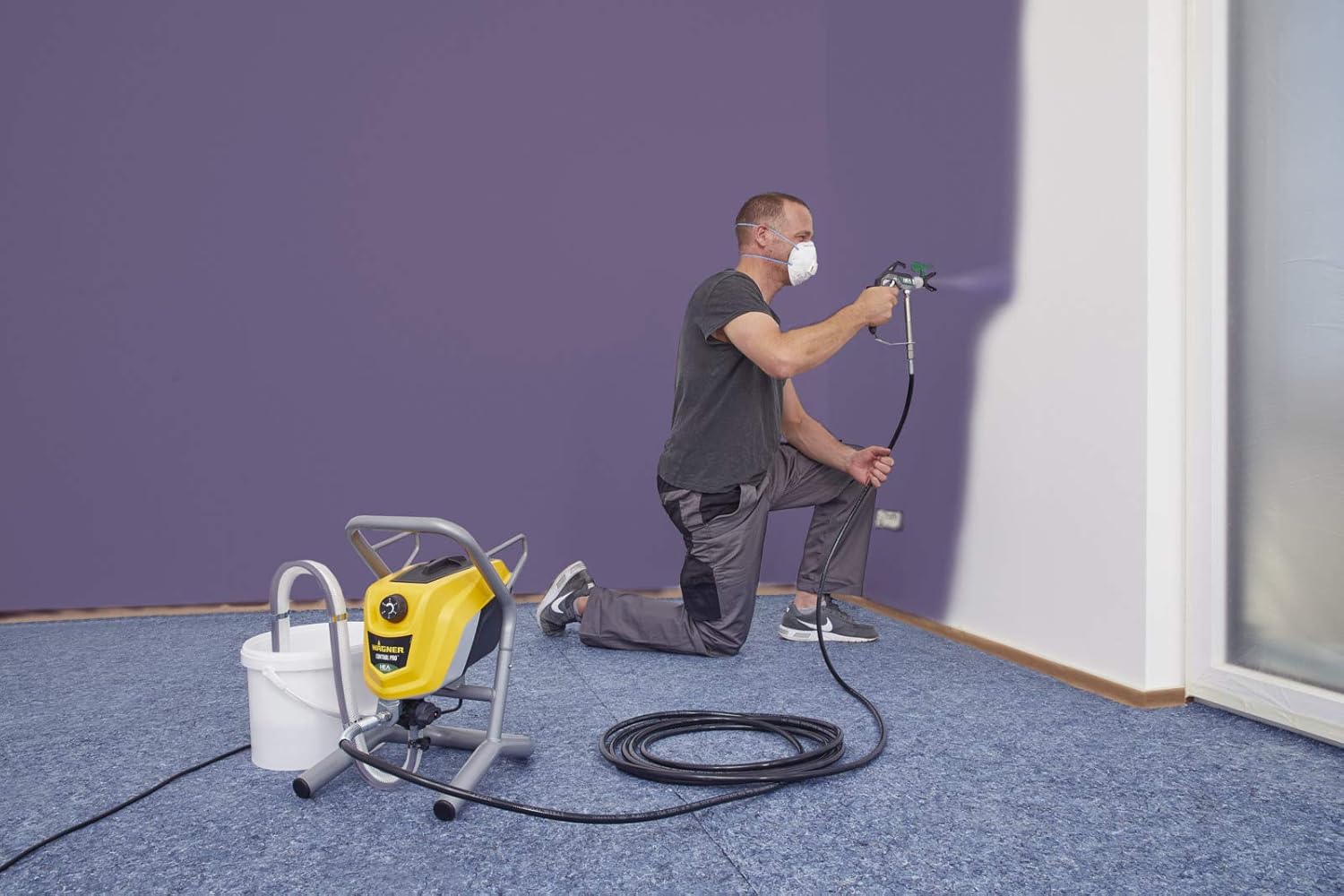 Système de Peinture par pulvérisation Airless Control Pro 250 M, réglage de la Pression, 110 Bar, Tuyau 9m