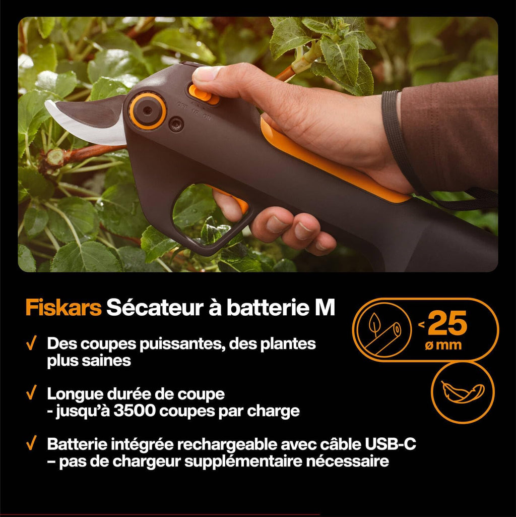 Sécateur Sans Fil M Bypass, Batterie Lithium-Ion 8 V Intégrée, 2 Modes de Coupe, 1082297