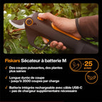 Sécateur Sans Fil M Bypass, Batterie Lithium-Ion 8 V Intégrée, 2 Modes de Coupe, 1082297