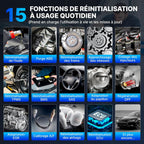 S6 Elite Valise Diagnostic Auto, OBD2 Diagnostic Français pour système Complet avec 15+ Réinitialisations