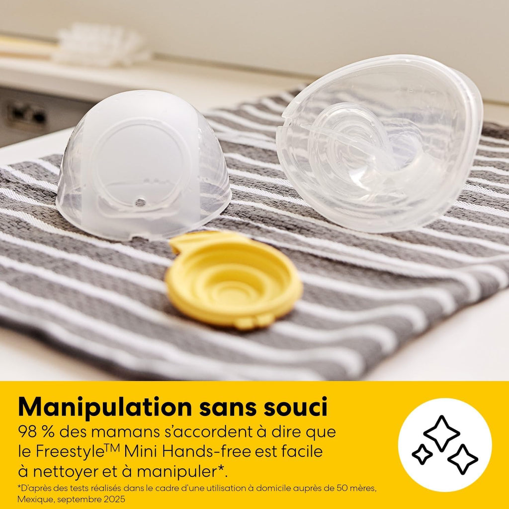 Tire-lait double électrique Freestyle Mini Hands-Free avec collecteurs mains libres et batterie rechargeable