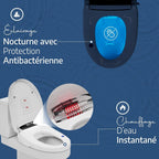 Abattant WC Japonais Electrique Lavant Séchant avec Chauffante et Innovante, Bidet WC eau chaude