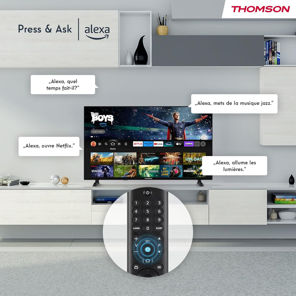 43 Pouces (108 cm) 4K UHD Smart Fire TV, Commande vocale Alexa, Triple Tuner, 43UF4S35