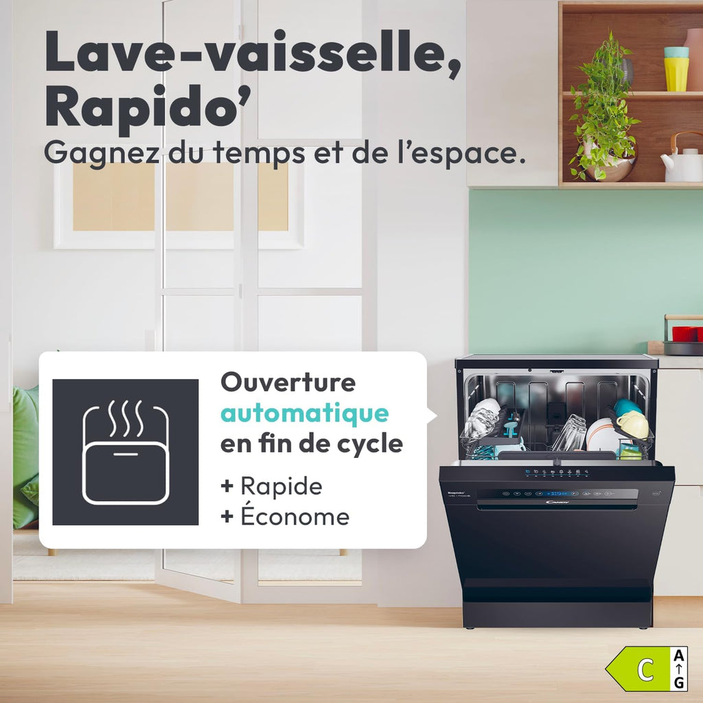 Lave-Vaisselle - Pose Libre - 15 Couverts, Automatique, Contrôle à Distance - CF 5C6F0B