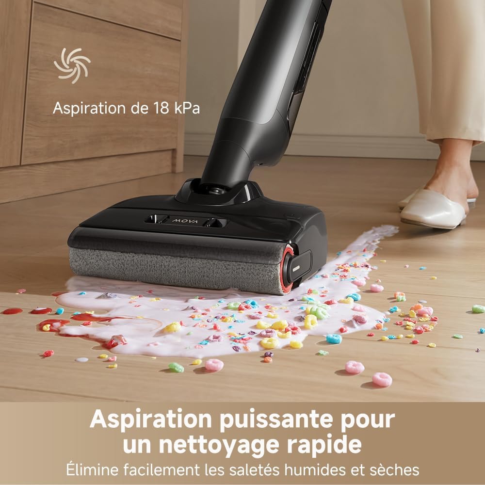 M10 Aspirateur eau et poussière, portée à plat de 180°, aspiration 18kPa