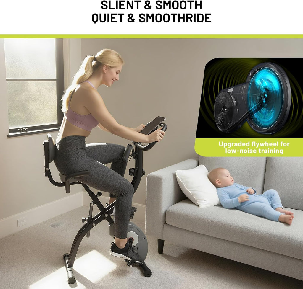 Vélo d'Appartement Pliable Vélo d'Entraînement avec Ecran ACL à Capteur de Pouls Manuel
