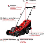 Tondeuse à Gazon sans Fil GE-CM 18/33 Li Kit Power X-Change, Livré avec Batterie 4,0 Ah et Chargeur