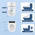 Abattant WC Japonais Electrique Lavant Séchant avec Chauffante et Innovante, Bidet WC eau chaude