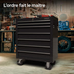 Chariot d'atelier - 7 Tiroirs Verrouillable, 4 roulettes, Tapis antidérapants