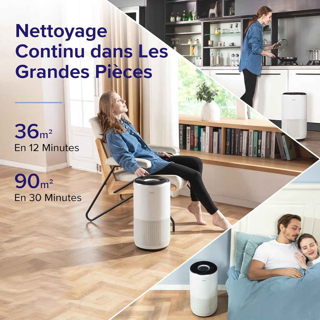 Purificateur d'Air avec Senor, avec HEPA, Mode Auto, Affichage PM2.5