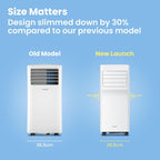 Climatiseur Mobile 9000 BTU/h 2,6kW, Contrôle APP, 3 Modes, 3 Vitesses de ventilation