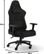 TC100 Relaxed Fauteuil Gaming - Coussin Lombaire, Coussin Repose-Nuque Détachable en Mousse à Mémoire de Forme