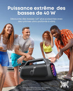 Boom 2 Plus Enceinte Bluetooth puissante, 140W, 2+2 canaux stéréo, BassUp 2.0, IPX7