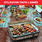 Maxi Plancha électrique avec protection contre les éclaboussures et Thermostat réglable CB690D12