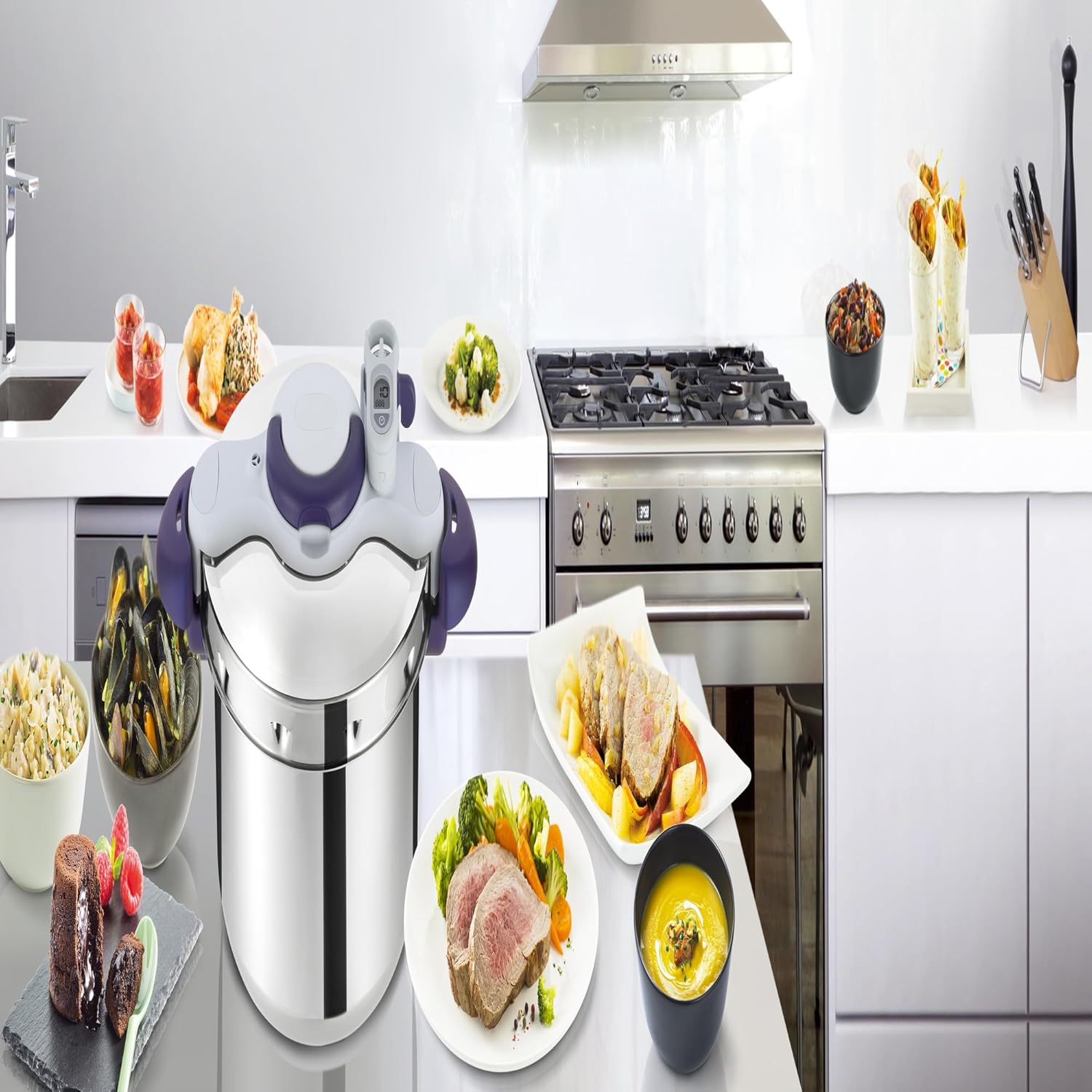 Clipsominut’ Perfect Cocotte-minute 9 L, Minuteur, Violet P4624900