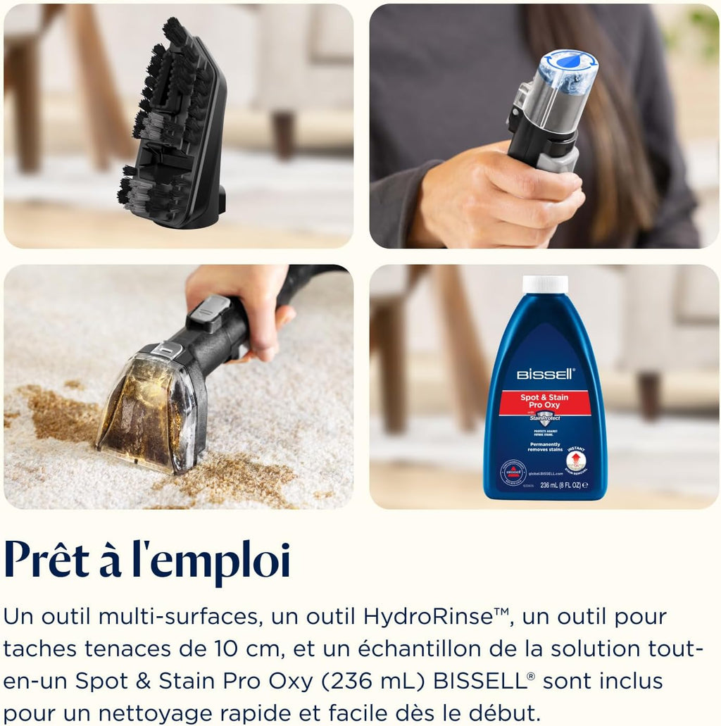SpotClean HydroSteam, Shampouineuse Canapé, Moteur Puissant de 1000W, 3689N