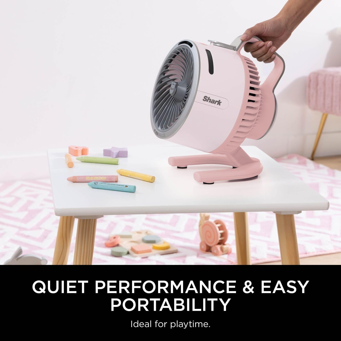 FlexBreeze HydroGo, ventilateur brumisateur portable, 5 réglages de vitesse, Quartz FA050EUPK