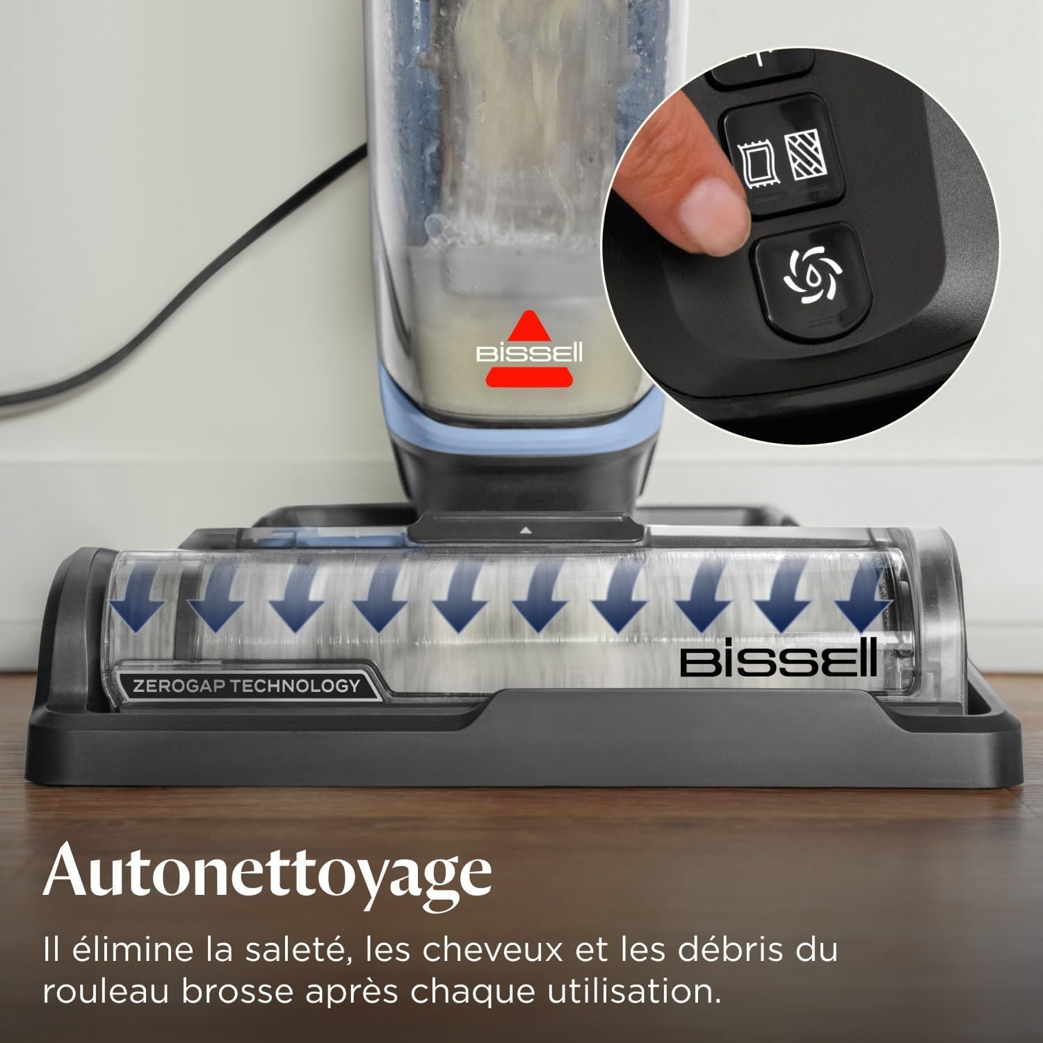 CrossWave Edge, Aspirateur Laveur, Nettoyeur Multi-Surfaces avec Système Auto-Nettoyant, 4088N